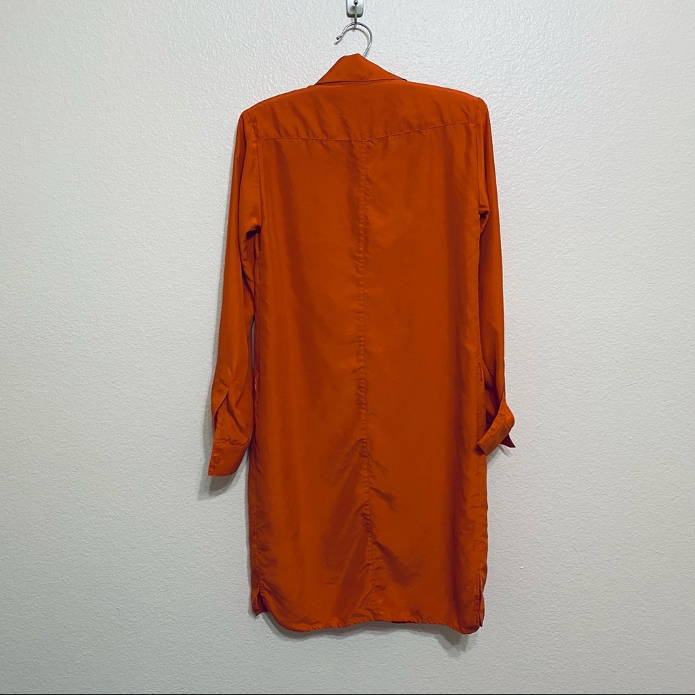 New. Michael Kors Silk Belted Shirt Dress - Picture 3 of 11